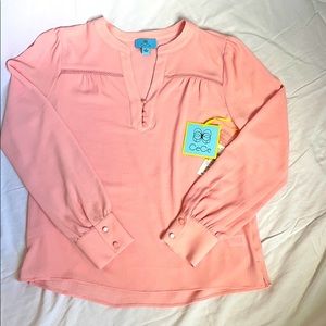 CeCe Long Sleeve Blouse size S